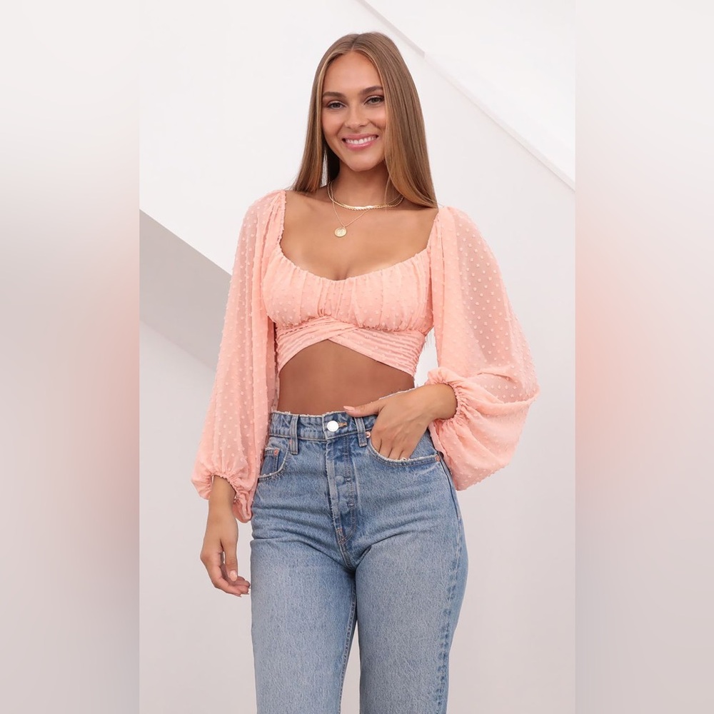 Lucy in the Sky Sadie Chiffon Top in Pink